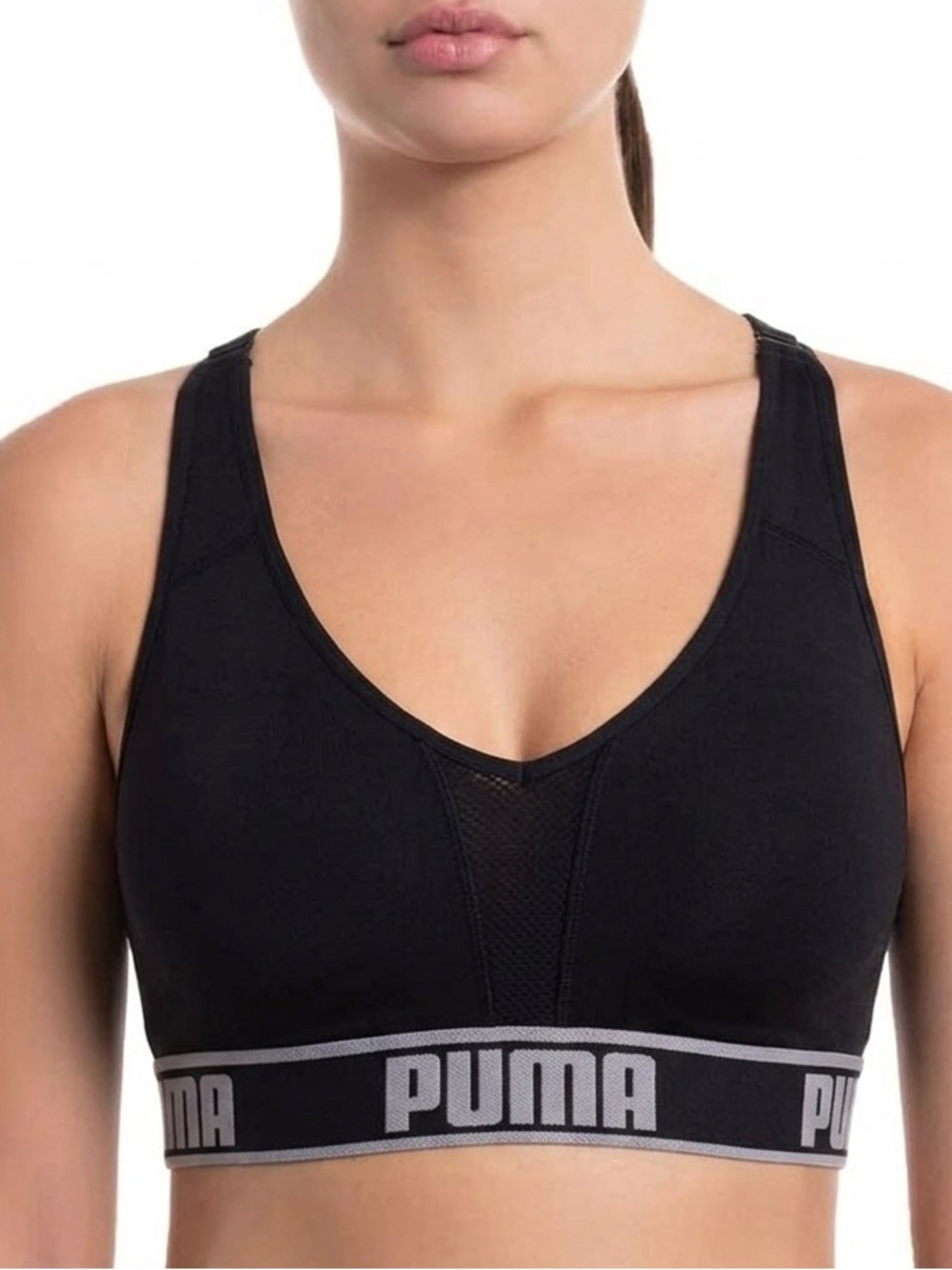 PUMA black cross back Sports Bra size XL